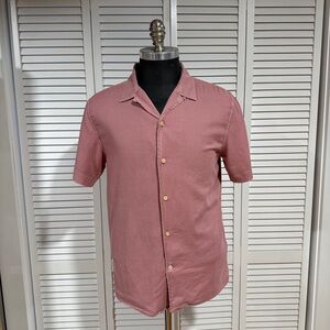Banana Republic Men's Short-Sleeve Button-Down Shirt in Rose